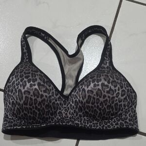 Victoria's Secret Black and Gray Leopard Sports Bra